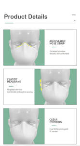 बच्चों के लिए बेनाम 6815 का N95 मास्क, छोटे आकार के n95 मोल्ड रेस्पिरेटर मास्क - Product Image 4