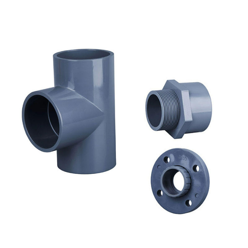 Way PVC Fittings White Durable Sch40 Elbow