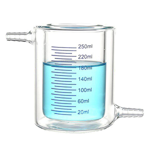 Réacteur en verre 50 ml, bécher à double enveloppe, verre borosilicate de haute qualité, équipement de laboratoire - Product Image 3