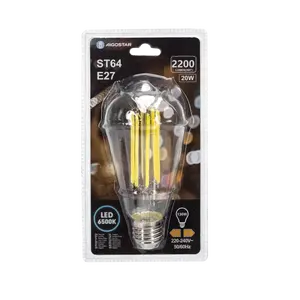 Lampadina LED a filamento ST64 E27 20W, ad alta efficienza, luce calda, ideale per decorazione e ambientazione in case o negozi. - Product Image 3