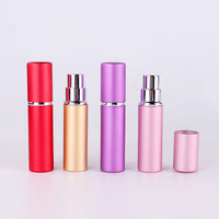 Disponible 5ml Aluminium Shell Vide Portable Distributeur De Parfum Vaporisateur En Verre