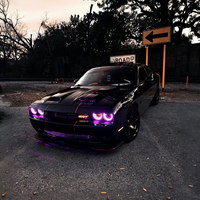 Phares avant de voiture à LED RGB DRL séquentiels pour Dodge Challenger 2015 et plus, éclairage de jour RVB éblouissant, type R/T SRT, de qualité usine