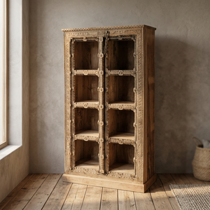 Meilleure collection d'étagères de rangement en bois sculptées à la main, style traditionnel, art himalayen antique - Product Image 5