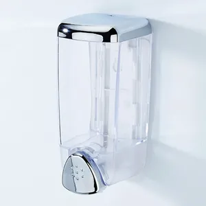 300Ml Abs Plastic Verchroomd Handleiding Zeepdispenser Met Lock Hand Shampoo Dispenser Body Wash Doos Sanitizer Houder