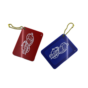 Customized <b>Acrylic</b> Cartoon IP Pattern LOGO Printed Eyelet Hinge Closed Portable Light <b>Mirror</b> <b>Acrylic</b> Key Tag with Bead Chain - Product Image 3