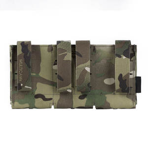 Étuis tactiques triples légers en nylon camouflage Emersongear pour chargeurs 5.56, pochettes de tir à dégagement rapide - Product Image 2