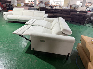 ชุดโซฟาปรับเอนไฟฟ้าพร้อมพนักพิงศีรษะปรับได้ ดีไซน์ทันสมัย หรูหรา สีขาว สำหรับห้องนั่งเล่น - Product Image 4