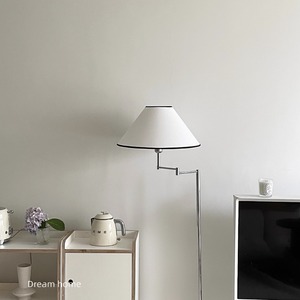 Creative Minimalist Modern Nordic Style Cream-Color Floor Lamp with Iron Body Instagram-Worthy Korean Ambient <b>Light</b> - Product Image 6