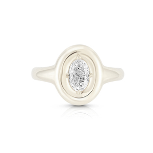 Bague Gemnel <span class=keywords><strong>Ovalis</strong></span> Pinky en argent sterling 925 avec diamant CZ taille ovale et sertissage en clos, idéale pour les fiançailles - Product Image 6