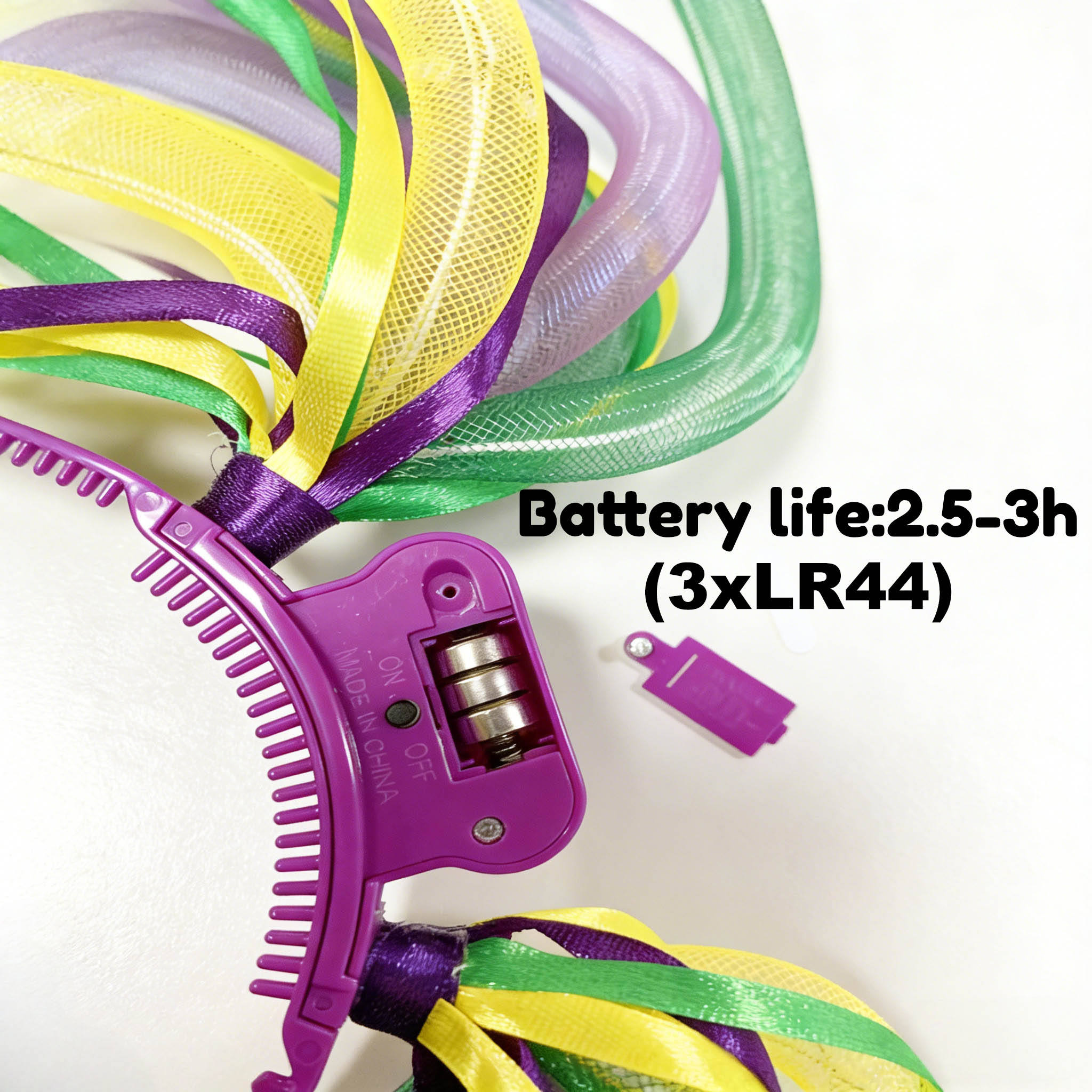 Mardi Gras Headband Carnival Accessories Light up Headband LED Headband Novelty Light up Hat Mardi Gras Party Supplies