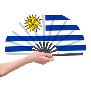 Abanicos Plegables de Plástico con la Bandera de Uruguay al por Mayor, Abanico de Mano para Carnaval, Boda, Festival, Fiesta, Agencia de Viajes - Product Image 4