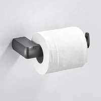 NC6189 Accessoires de salle de bain Durable Type Hotel Matt Black Toilet Brush Holder Set