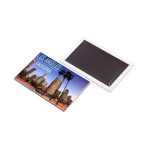 Vente en gros d'aimants de réfrigérateur personnalisés représentant des paysages célèbres du monde entier, souvenirs de la plage de Californie, Los Angeles - Product Image 2