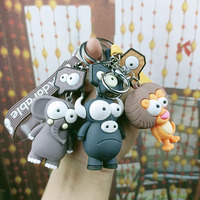 Explosif-Eyed Zebra Girafe Écologique Porte-Monnaie En Caoutchouc Porte-clés 3D Forme Femmes Mignon Quirky Porte-clés De Voiture Hommes Couple
