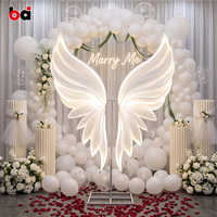 Marqueurs de chemin lumineux en forme d'ailes d'ange, décoration de mariage en plein air, banquet, LED, indice de protection IP33, lumière orange, durable et écologique