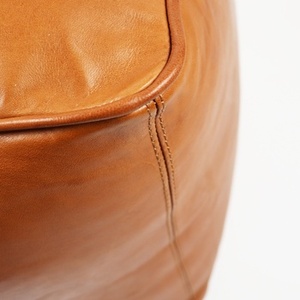 Tabouret ottoman en cuir marocain fait main, mobilier de chambre à coucher, salon extérieur, maison, moderne, pliable, cuir véritable, minimaliste - Product Image 4