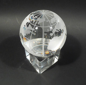 Crystal <strong>World</strong> <strong>Globe</strong> on Cube Base MH-Q0217 - Product Image 5