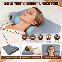 Almofada de Tração Cervical Sem Fio com Compressão de Ar e Calor, Massageador Cervical de Espuma de Memória para Alívio da Dor, OEM ODM