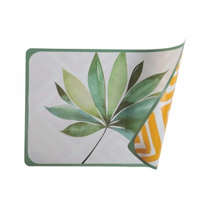 แผ่นรองจานลายพฤกษศาสตร์แบบตะวันออก 6 ชิ้น แบบสองด้าน # - Product Image 3