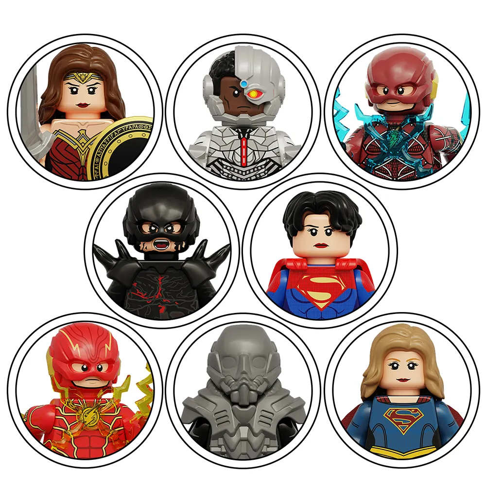KT1071 The Flash Bricks DC Super Heroes Black Flash Cyborg Wally West Wonder Woman Building Blocks Kids Collection Toys Juguetes