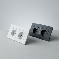 Prise murale BENDI ignifuge en PC, 2 prises (Type A+C), 2 ports USB Type-C, 16A 250V, norme européenne, pour maison, hôpital, commerce