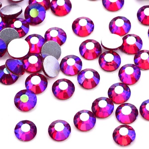 <span class=keywords><strong>Strass</strong></span> en verre à dos plat Yantuo Crystal AB, couleur <span class=keywords><strong>rouge</strong></span>, effet brillant, pour gobelets - Product Image 1