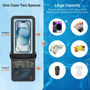 Borsa universale a doppia borsa impermeabile custodia per telefono Touchscreen IPX8 borsa impermeabile per cellulare - Product Image 3