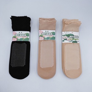 ถุงเท้าสั้นขอบใบบัว 15D ถุงเท้ายาวระดับกลางน่องสำหรับผู้สูงอายุและสตรีมีครรภ์ - Product Image 5