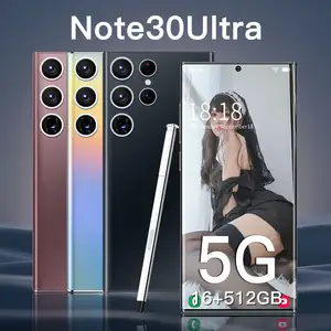 Venta caliente Galaxy Note 30 Ultra 16 + 512GB Smartphone 6,8 pulgadas Pantalla completa Teléfonos Android Stylus incorporado Desbloqueado Teléfono móvil