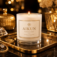 AIKUN Bougie Minimaliste Blanche en Vase Décoratif, Source OEM, Expédition, Qualité Rigoureuse, Fortement Parfumée