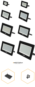 Projecteur LED ultra mince <span class=keywords><strong>400W</strong></span> étanche IP65 éclairage extérieur avec corps noir ODM/OEM/SKD pour projets d'éclairage - Product Image 6
