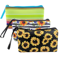 Pochettes en néoprène avec Logo personnalisé, sac à main, sac de cartes d'identité et de crédit, avec sangle, pièces