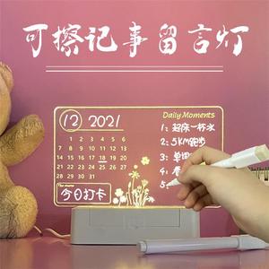 Acryl Notitiebord Usb Bericht Vakantie Licht Met <span class=keywords><strong>Pen</strong></span> Led Transparante Nachtlamp Cadeau Voor Kamerdecoratie - Product Image 5
