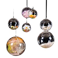 Boules de Noël en acrylique transparentes creuses de 5 à 12 cm pour la vente en gros, décorations suspendues rondes