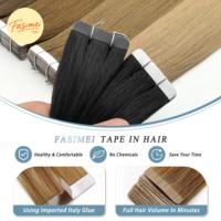 Vente en gros Vendeurs de cheveux humains doublement étirés couleur salon de coiffure Ruban injecté dans les extensions de cheveux humains Ruban dans les extensions