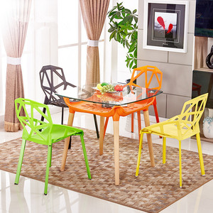 Tavolo di vetro gambe quadrate in legno caffè tavolini da salotto a casa tavoli bassi Pour La Maison Salon - Product Image 5