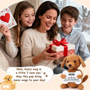 Simpatico Cane all'Uncinetto in Peluche, <span class=keywords><strong>Regalo</strong></span> Divertente per Mamma, <span class=keywords><strong>Suocera</strong></span>, Madrina, Figlia, Figlio, <span class=keywords><strong>Compleanno</strong></span>, Natale - Product Image 3