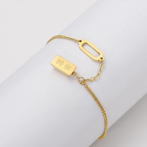 2024 High Quality New Design Custom Waterproof <b>Stainless</b> <b>Steel</b> Curb Chain Bracelet - Product Image 2