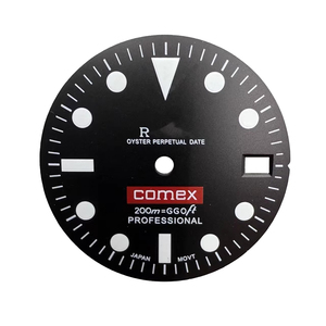 Quadrante per <span class=keywords><strong>Orologio</strong></span> Vintage 28.5MM in Acciaio Inossidabile Verde Luminoso con Calendario per Movimento NH35 NH36 - Product Image 4