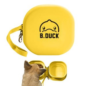 Folding Cat Dog Food Bowl Collapsible Dog <strong>Feeder</strong> Double Bowl for <strong>Pet</strong> Travel <strong>Water</strong> Bottle Double Dog Bowl - Product Image 1
