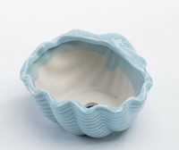 Pot de fleurs et jardinières en céramique en forme d'étoile de mer, vente en gros personnalisée, pots à succulentes en céramique océanique, vase à fleurs pour la maison et le jardin