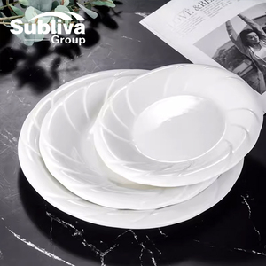25cm round Torch Plate <strong>Dish</strong> with Plant Pattern Elegant and Stylish Tableware - Product Image 2