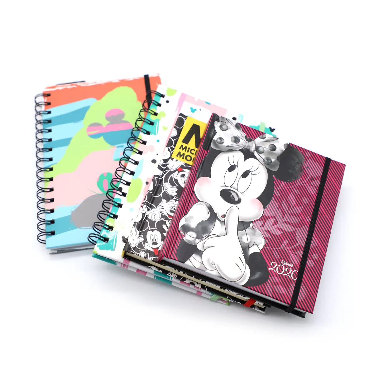 Chinesischer Hersteller von Premium Custom Disney Spiral Planner Insert Label Notebook mit Gummiband