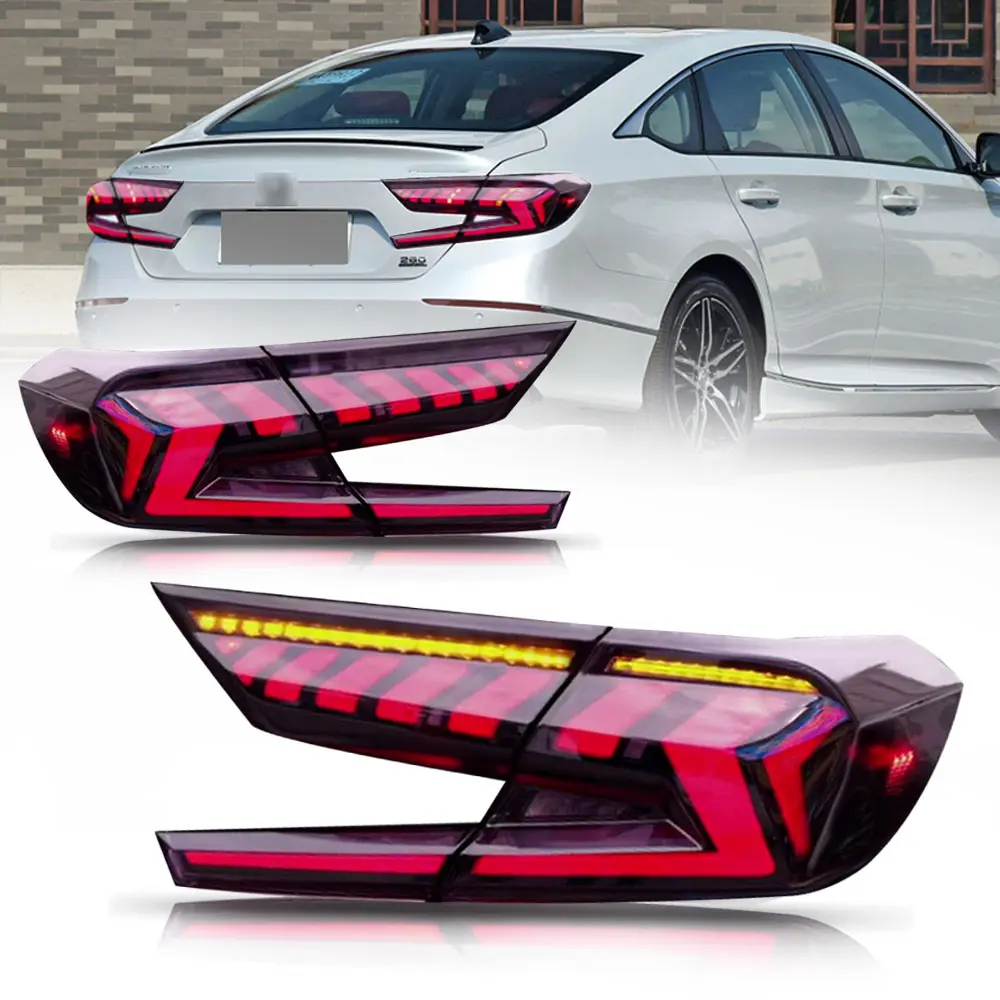 Lâmpada traseira de carro dk mo led, luz sequencial para honda accord 2018 2109 2020