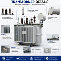 Transformateur immergé dans l'huile à haut rendement 630 kVA triphasé 50/60 Hz avec bobine à double enroulement et entrée/sortie multi-tensions