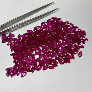 HQ GEMS <span class=keywords><strong>5</strong></span> # Rubí sintético con forma de marquesa roja 1,5x3mm a 6x12mm Piedra de corindón Piedras preciosas sueltas en venta - Product Image 3