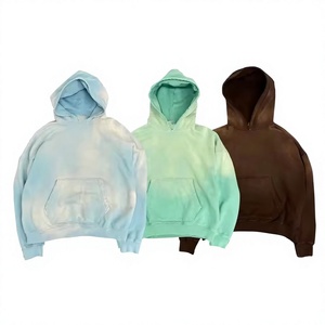 Sudadera con Capucha Estilo Acid Wash, Logotipo Personalizado, Algodón Grueso, Oversize, Vintage, Acabado Desgastado, Puños Acanalados, Ropa Urbana - Product Image 1