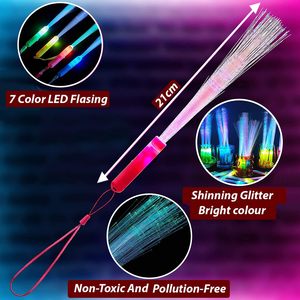 ขายส่งแท่งไฟเบอร์ออปติกเรืองแสงใหม่ ของเล่นตลาดกลางคืน แท่งไฟ LED เรืองแสง แท่งไฟหลากสีสำหรับเชียร์คอนเสิร์ต - Product Image 2