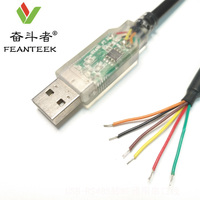 Cable de comunicación USB a RS485 Serial FTDI FT232RQ USB a RS485 Serial Adapter Converter, Cable de comunicación, 1 unidad