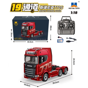Huina 1501 19 Kênh Điều Khiển Từ Xa Scania Xe Tải Mô Phỏng Kỹ Sư Xe 1/18 25M Đài Phát Thanh Điều Khiển 4WD Ổ Đĩa Xe - Product Image 2